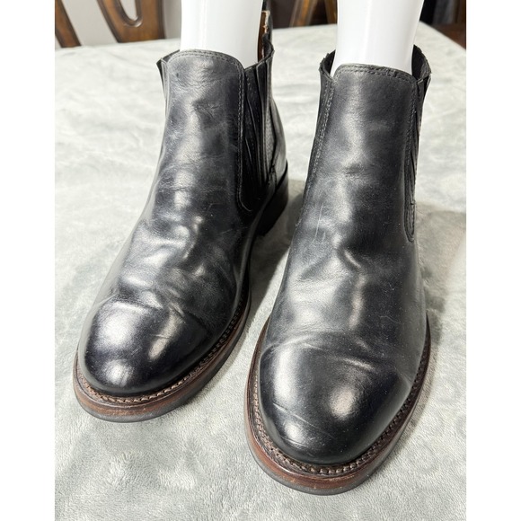 L.L. Bean Signature Boots Mens Size 10.5 Black Leather Chelsea Pull On